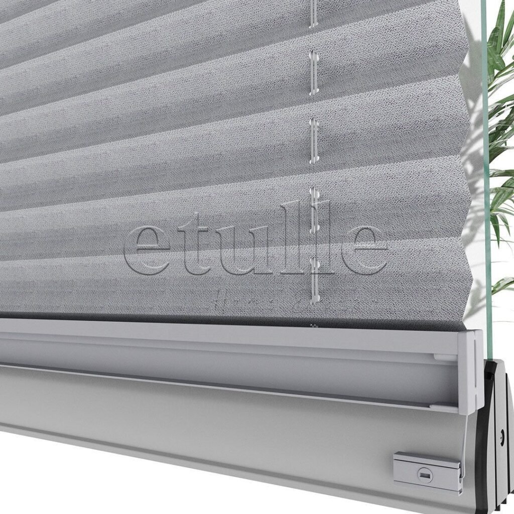 16 MM Blackout karartma gri plise perde – Tam karartmalı modern perde modeli