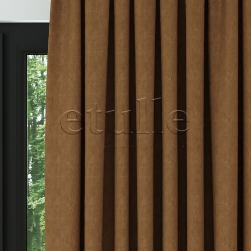 Açık Turuncu Naturel Keten Fon Perde | Casual