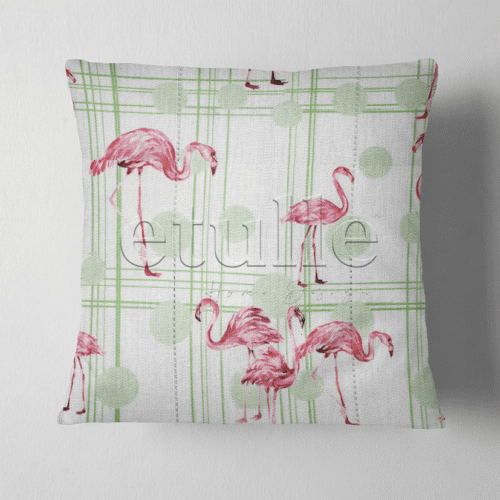 Baskılı Kırlent | Flamingo Soft