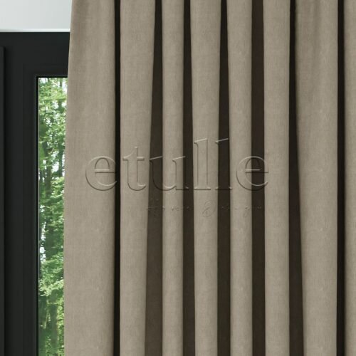 Bej Naturel Keten Fon Perde | Casual
