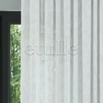 Beyaz Modern Petek Dokulu Keten Efekli Dökümlü Düz Tül Perde | Soleil
