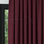 Bordo Naturel Keten Fon Perde | Casual
