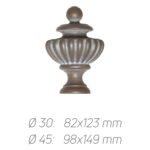 Rustik Perde Borusu 30 mm - Kahverengi Eskitme Metal - Vazo - Görsel 2