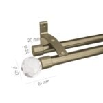 Alüminyum Metal Raylı Rustik Perde Borusu - Crystal - Görsel 2