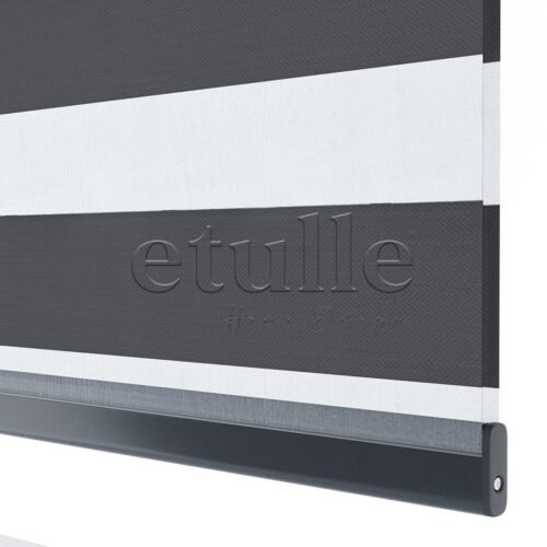 Antrasit Blackout Zebra Perde | Ennio