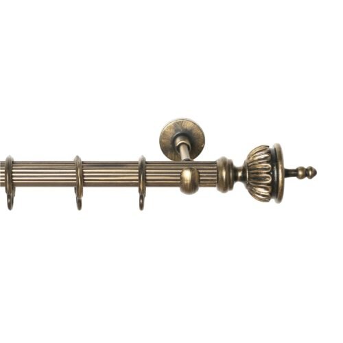 Rustik Perde Borusu 30 mm - Altın Eskitme Metal - Aurelios
